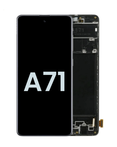 Picture of OLED Assembly with Frame for Galaxy A71 (A715 / 2020) (6.67") (BLACK) (Aftermarket OLED)