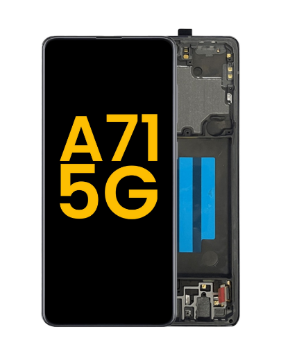 Picture of OLED Assembly with Frame for Galaxy A71 5G (A716U / 2020) (PRISM CUBE BLACK) (Premium)