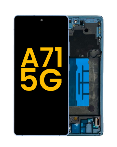 Picture of OLED Assembly with Frame for Galaxy A71 5G (A716U / 2020) (PRISM CUBE BLUE) (Premium)