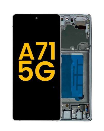 Picture of OLED Assembly with Frame for Galaxy A71 5G (A716U / 2020) (PRISM CUBE SILVER) (Premium)