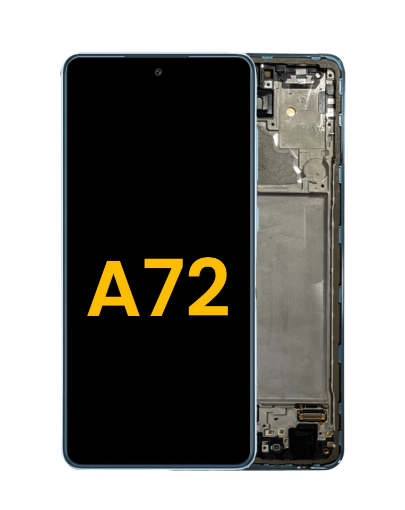 Picture of OLED Assembly with Frame for Galaxy A72 (A725 / 2021) (AWESOME BLUE) (Premium)