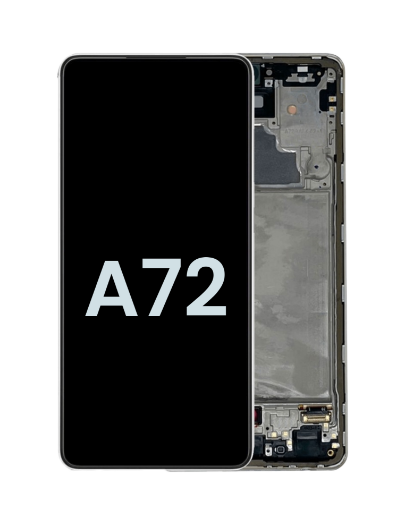 Picture of OLED Assembly with Frame for Galaxy A72 (A725 / 2021) (AWESOME WHITE) (Premium)