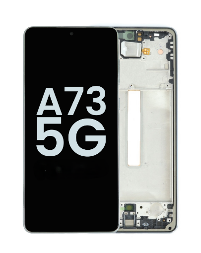 Picture of OLED Assembly with Frame for Galaxy A73 5G (A736 / 2022) (AWESOME BLACK) (Service Pack)