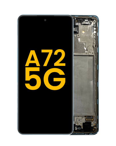 Picture of OLED Assembly with Frame for Galaxy A72 5G (A726 / 2021) (AWESOME BLUE) (Premium)