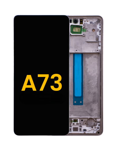 Picture of OLED Assembly with Frame for Galaxy A73 (A735 / 2022) (WHITE) (Premium)