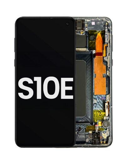 Picture of OLED Assembly with Frame and Small Parts for Galaxy S10E (PRISM BLACK) (Pull C Grade)