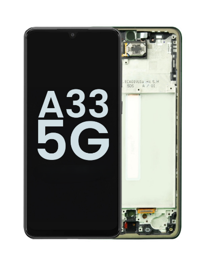 Picture of OLED Assembly with Frame for Galaxy A33 5G (A336 / 2022) (AWESOME BLACK) (Service Pack)