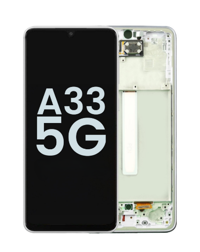 Picture of OLED Assembly with Frame for Galaxy A33 5G (A336 / 2022) (AWESOME WHITE) (Service Pack)