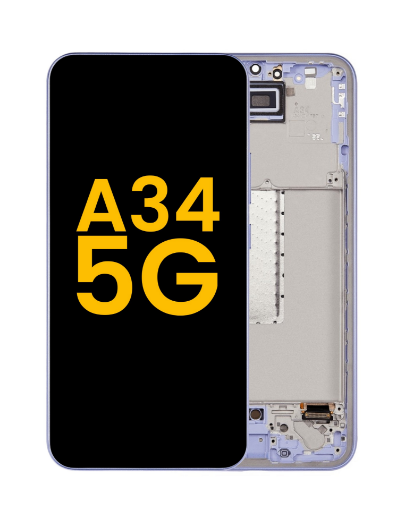 Picture of OLED Assembly with Frame for Galaxy A34 5G (A346 / 2023) (AWESOME VIOLET) (Premium)