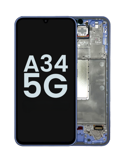 Picture of OLED Assembly with Frame for Galaxy A34 5G (A346 / 2023) (AWESOME VIOLET) (Service Pack)