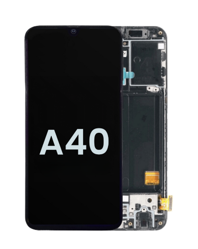 Picture of OLED Assembly with Frame for Galaxy A40 (A405 / 2019) (Service Pack)