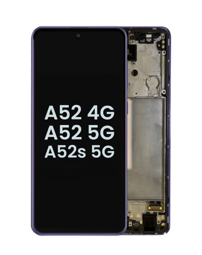 Picture of OLED Assembly with Frame (AWESOME VIOLET) (Premium) for Galaxy A52 4G (A525 / 2021) / A52 5G (A526 / 2021) / A52s 5G (A528 / 2021)