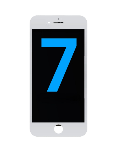 Picture of LCD Assembly with Steel Plate for iPhone 7 (White) (Aftermarket / QV6)