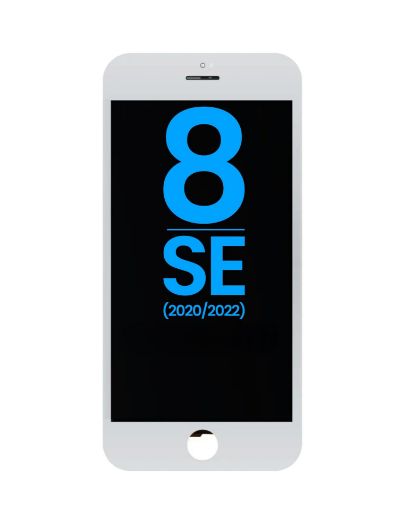 Picture of LCD Assembly with Steel Plate for iPhone 8 / SE (2020 / 2022) (White) (Aftermarket / QV5)