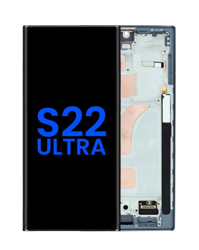 Picture of LCD Assembly with Frame for Galaxy S22 Ultra (S908) (PHANTOM BLACK) (Aftermarket INCELL)