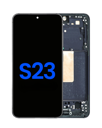 Picture of LCD Assembly with Frame for Galaxy S23 (S911) (PHANTOM BLACK) (Aftermarket Incell)