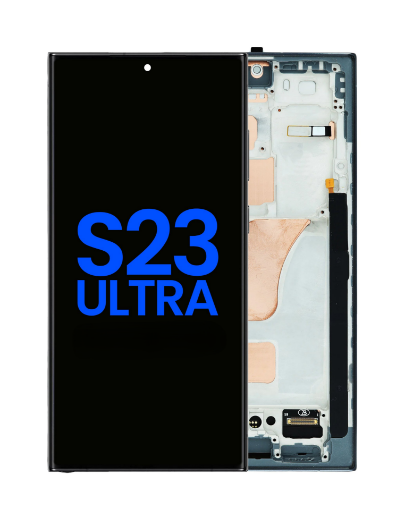 Picture of LCD Assembly with Frame for Galaxy S23 Ultra (S918) (PHANTOM BLACK) (Aftermarket INCELL)
