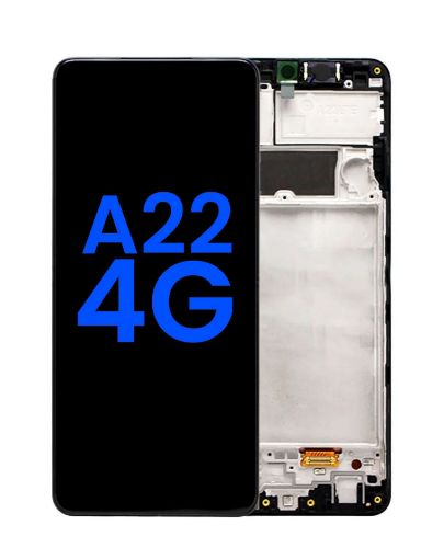 Picture of LCD Assembly with Frame for Galaxy A22 4G (A225 / 2021) (Without Fingerprint Sensor) (Aftermarket Incell)