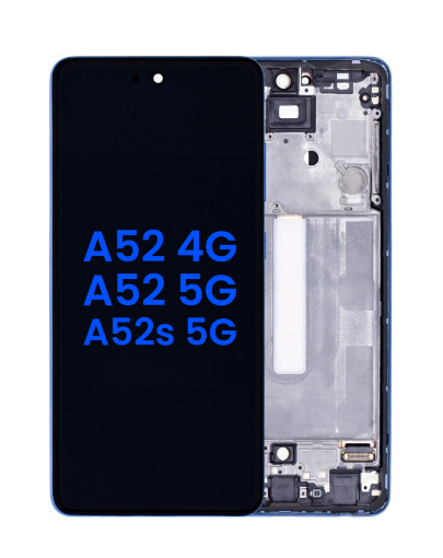 Picture of LCD Assembly (AWESOME WHITE) (Aftermarket Incell) with Frame for Galaxy A52 4G (A525 / 2021) / A52 5G (A526 / 2021) / A52s 5G (A528 / 2021) (Without Fingerprint Sensor)