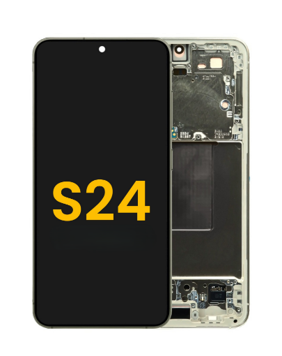 Picture of OLED Assembly with Frame for Galaxy S24 (S921) (AMBER YELLOW) (US / International) (Premium)