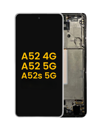 Picture of OLED Assembly with Frame (AWESOME WHITE) (Service Pack) for Galaxy A52 4G (A525 / 2021) / A52 5G (A526 / 2021) / A52S 5G (A528 / 2021)